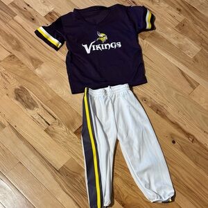 Kids Vikings Matching Set - Purple and White